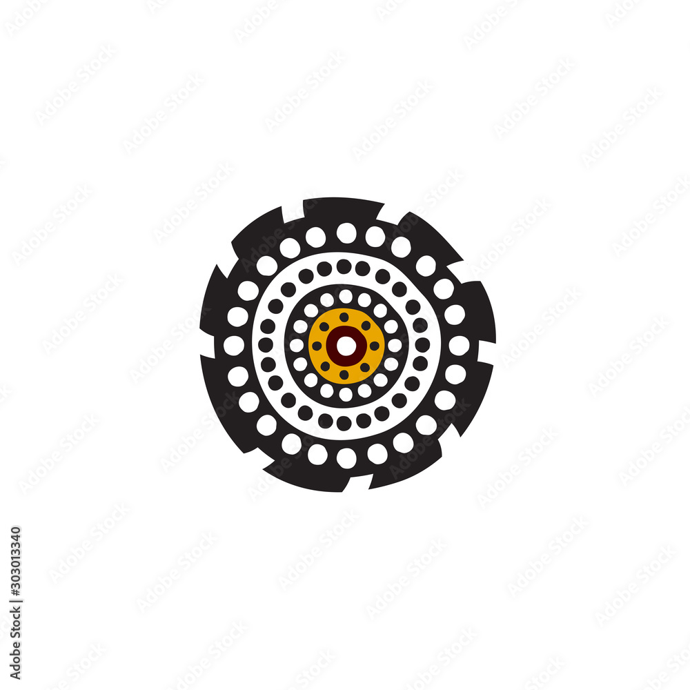 Aboriginal art dots painting icon logo design vector template Aboriginal art dots painting icon logo design vector template