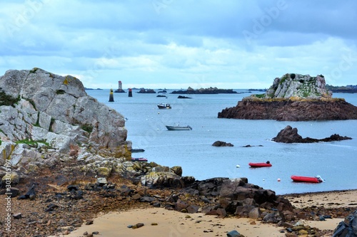 La côte de Bretagne à Loguivy de la mer . France photo