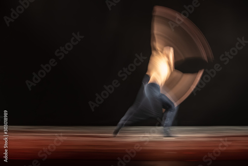 The abstract movement of the dance