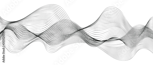 abstract wavy lines modern vector background