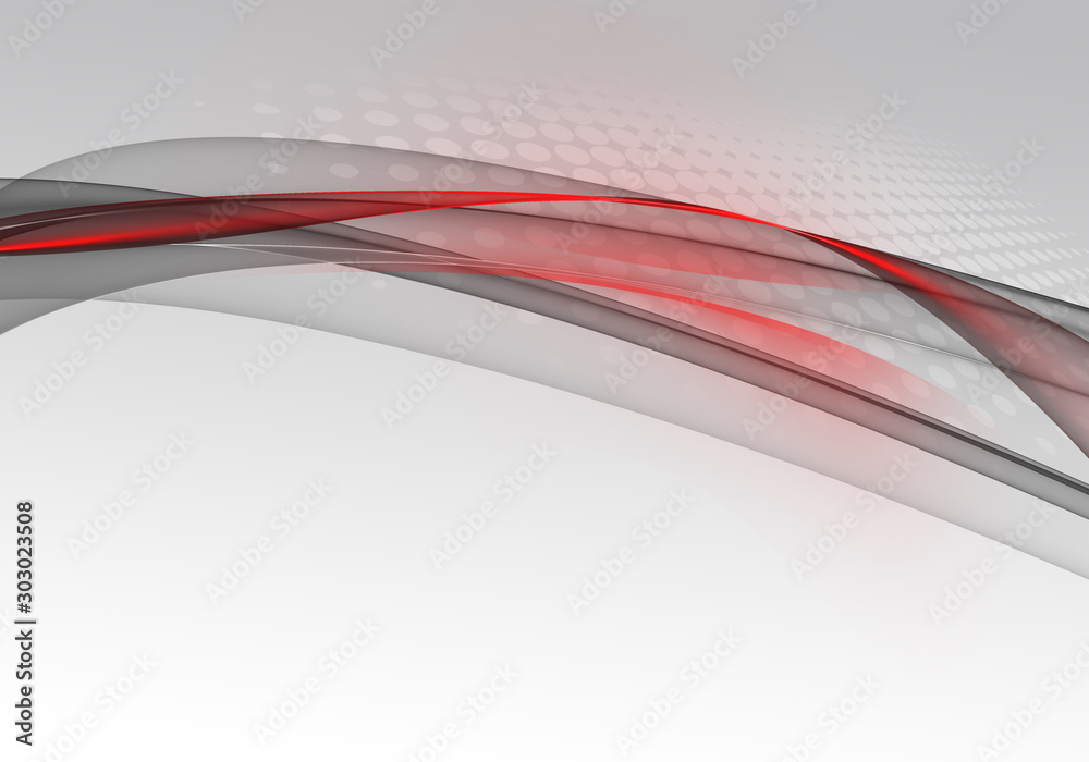 Naklejka premium Jasne tło z czerwonymi i szarymi dynamicznymi liniami tapety, wizytówki lub szablonu