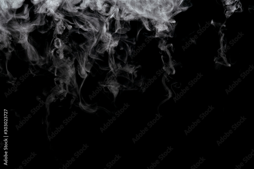 Abstract powder or smoke effect isolated on black background Abstract powder or smoke effect isolated on black background