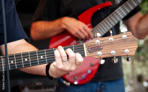 musician playing the guitar