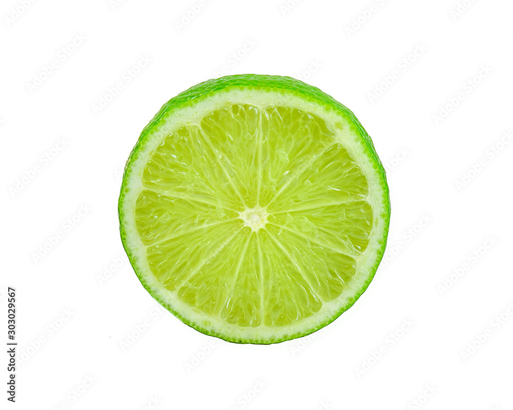 Lemon slices on white background Lemon slices on white background