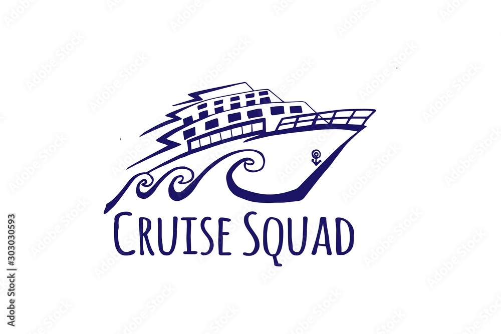 Cruise Squad logo and T-shirt Design Cruise Squad logo and T-shirt Design