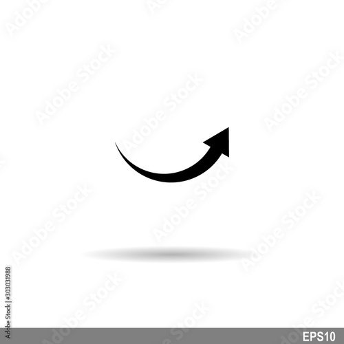 Arrow pointer vector icon isolated on white background