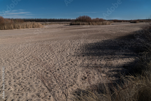 The dry Rio Grande in New Mexico.