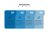 set of timeline infographic 5 step icons
