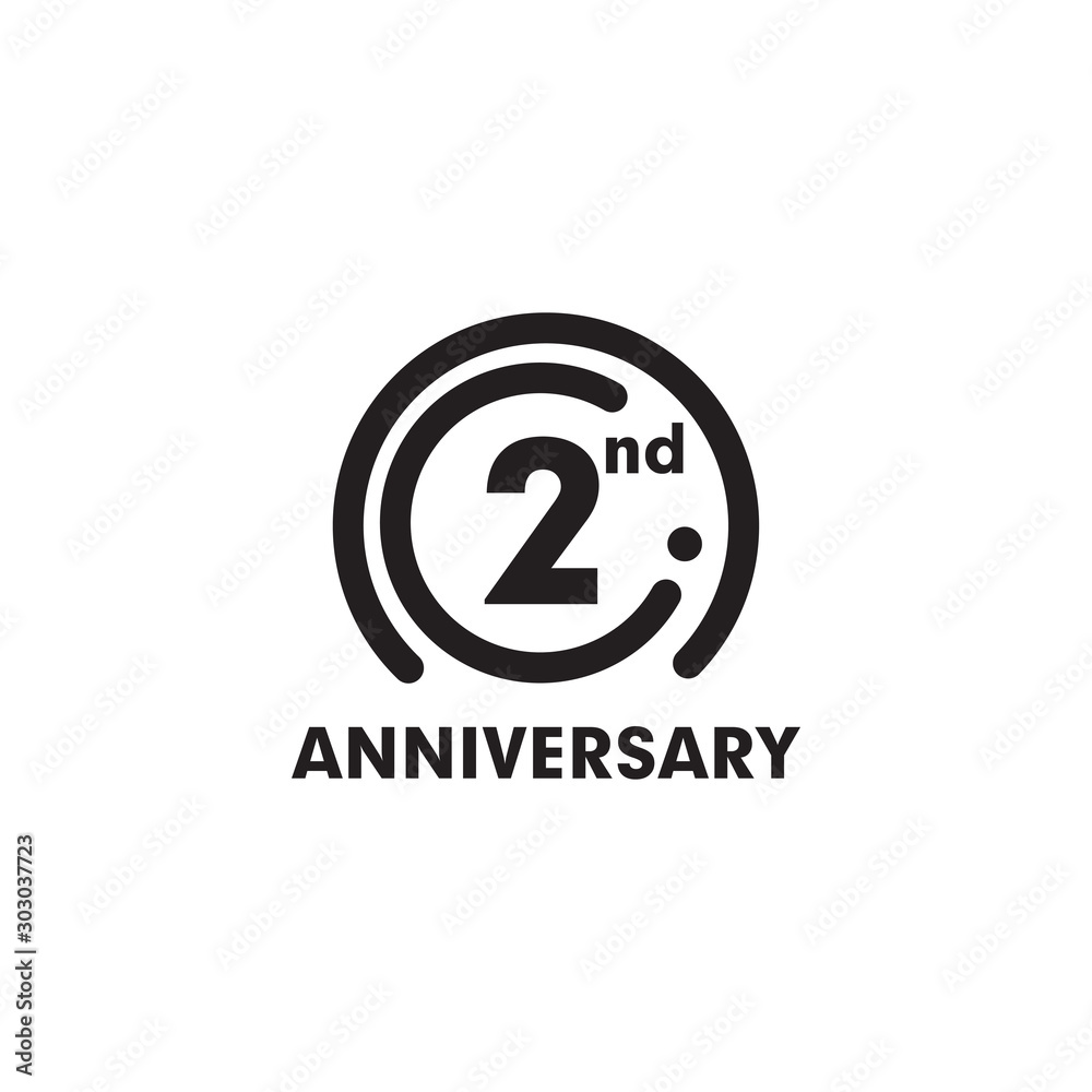 2nd year celebrating anniversary emblem logo design 2nd year celebrating anniversary emblem logo design