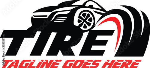 tire and car logo design inspiration