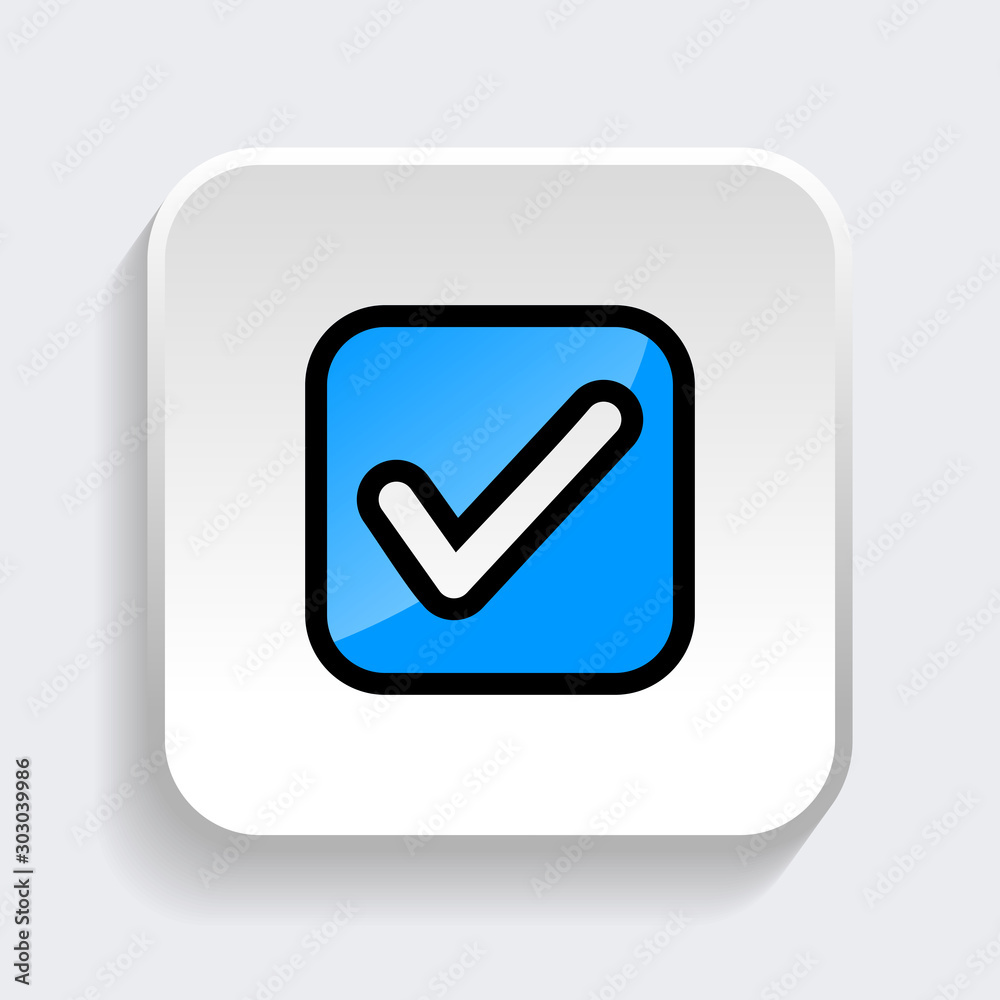 Check mark icon. symbol of check list, approval, or confirm with trendy flat style icon for web site design, logo, app, UI isolated on white background Check mark icon. symbol of check list, approval, or confirm with trendy flat style icon for web site design, logo, app, UI isolated on white background
