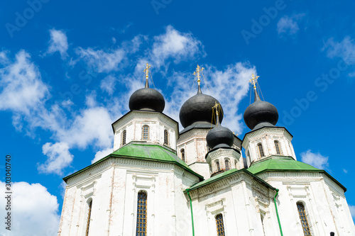 Russia Orthodox church architecture - the most place of tourist attraction in blue sky day.