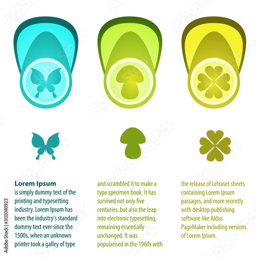 Several kinds of figured punchers.