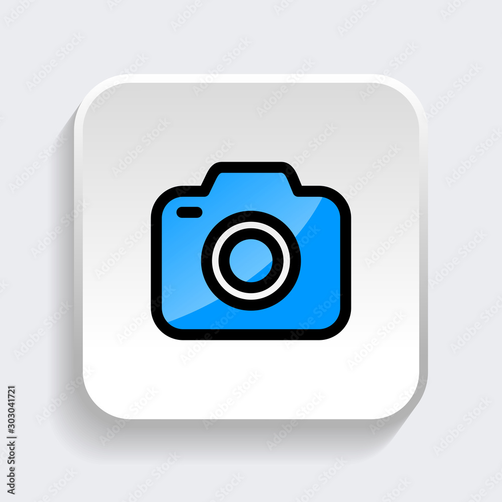 Camera icon. Symbol of Gadget or Device with trendy flat style icon for web site design, logo, app, UI isolated on white background. vector illustration eps 10