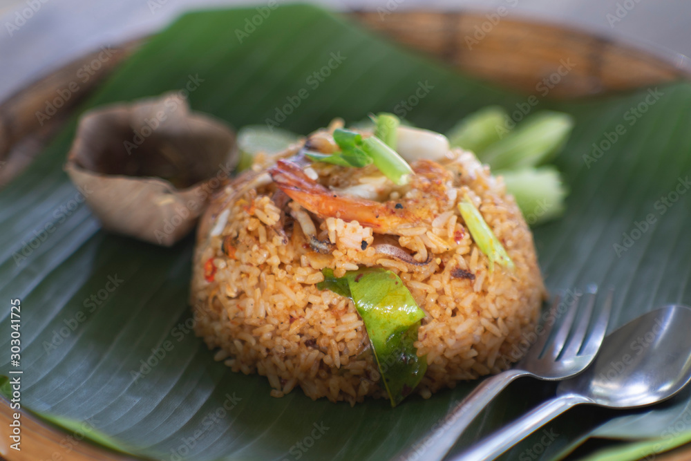 Tom Yum kung Spicy fried rice - Thai food style Tom Yum kung Spicy fried rice - Thai food style