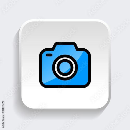 Camera icon. Symbol of Gadget or Device with trendy flat style icon for web site design, logo, app, UI isolated on white background. vector illustration eps 10