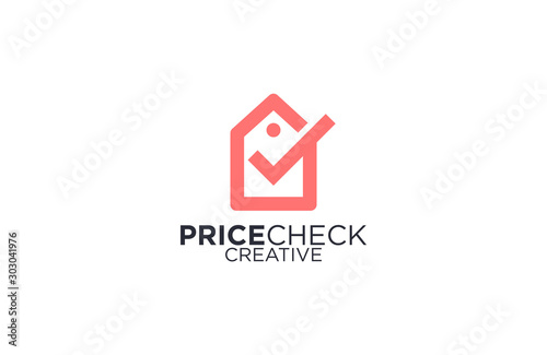 Price check logo design vector