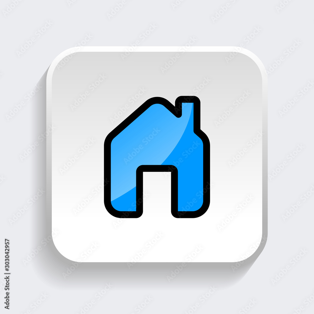Naklejka premium Set of home icon. symbol of house or building with trendy flat style icon for web site design, logo, app, UI isolated on white background. Vector Illustration