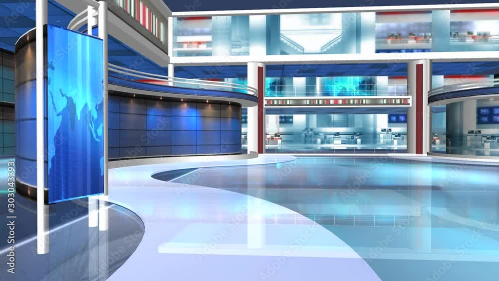 3D Virtual Studio Set Background