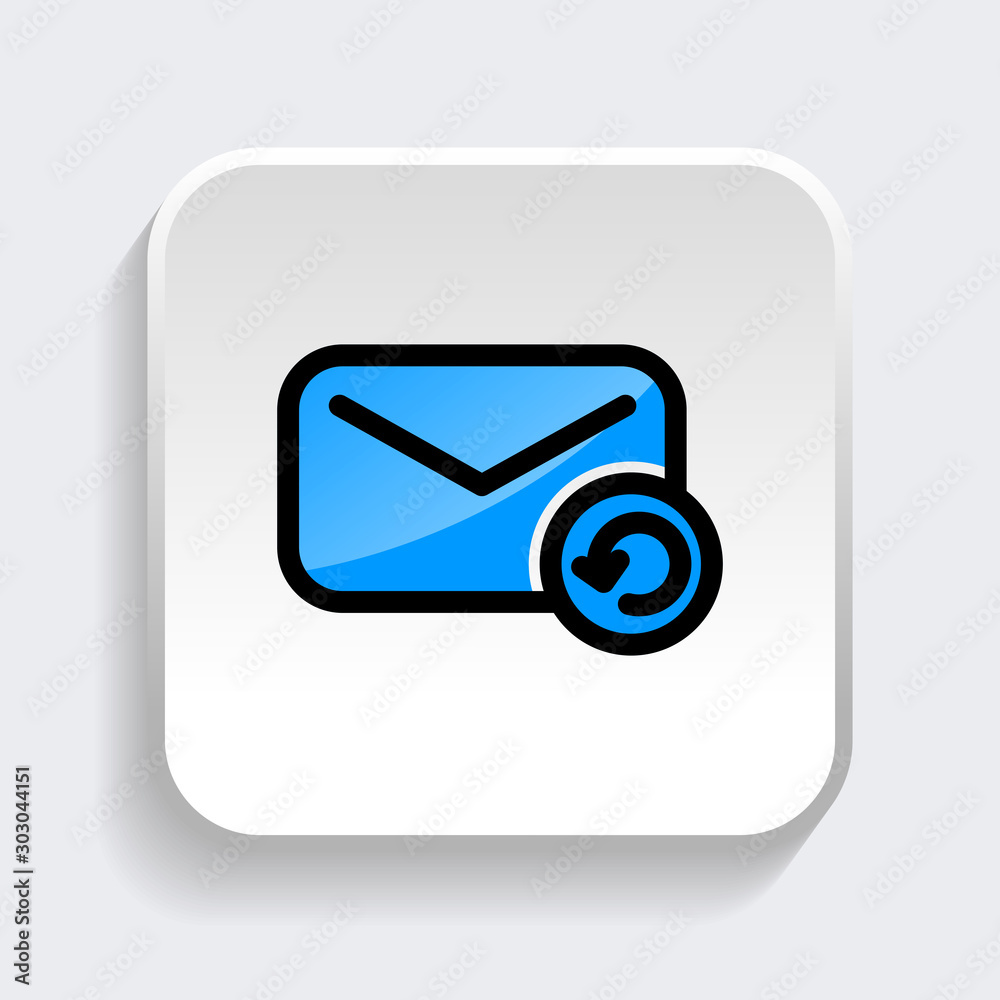 Mail icon with trendy filled line style icon for web, logo, app, UI design. isolated on white background. vector illustration eps 10 Mail icon with trendy filled line style icon for web, logo, app, UI design. isolated on white background. vector illustration eps 10