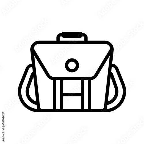 Messenger bag icon vector, flat illustration on white background