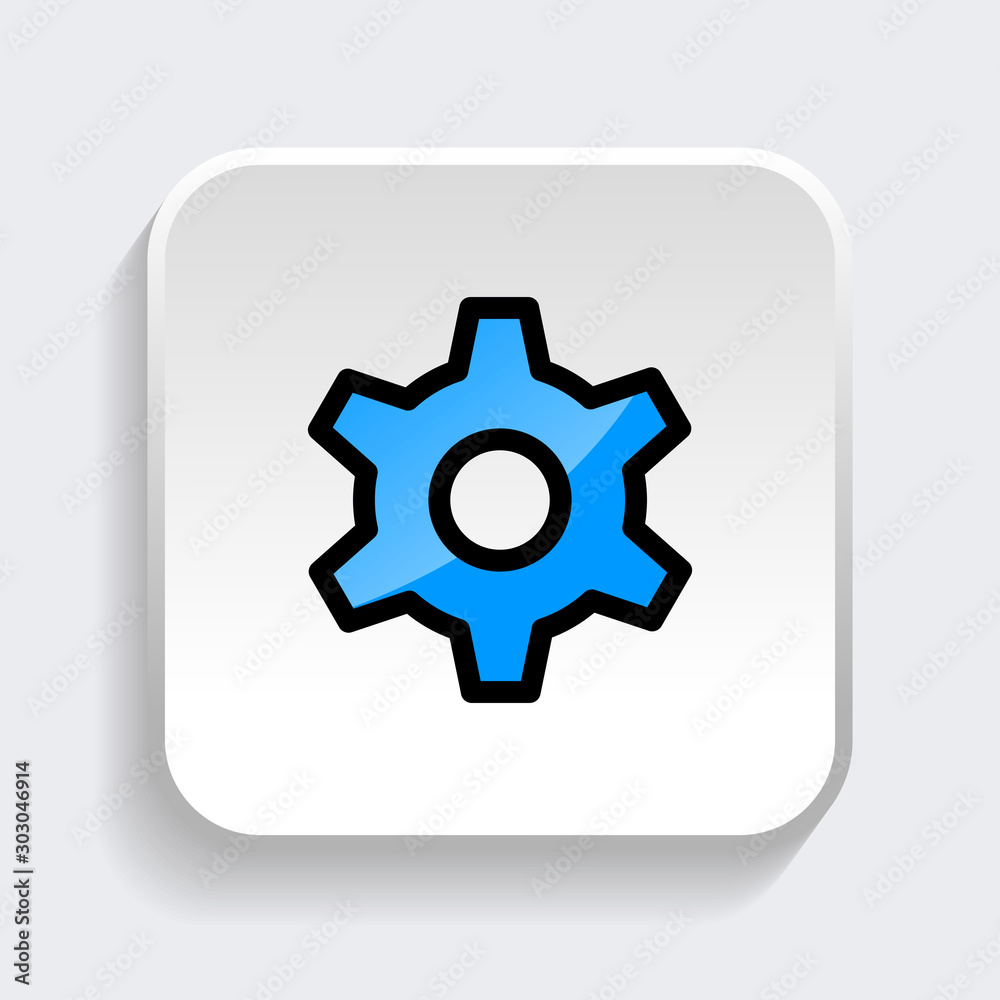 Setting icon with trendy filled line style icon for web, logo, app, UI design. isolated on white background. vector illustration eps 10 Setting icon with trendy filled line style icon for web, logo, app, UI design. isolated on white background. vector illustration eps 10