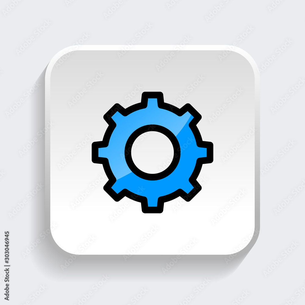 Setting icon with trendy filled line style icon for web, logo, app, UI design. isolated on white background. vector illustration eps 10 Setting icon with trendy filled line style icon for web, logo, app, UI design. isolated on white background. vector illustration eps 10
