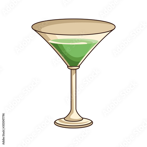 martini cocktail icon, flat design