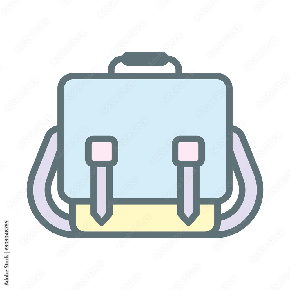 Messenger bag icon vector, flat illustration on white background Messenger bag icon vector, flat illustration on white background