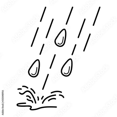 pouring rain