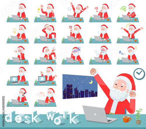 flat type Santa Claus_desk work