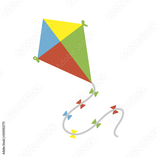 kite cute baby toy isolated icon