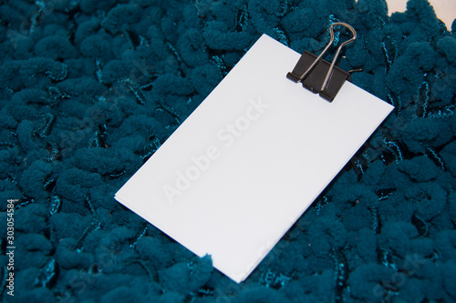 blank tag on blue background