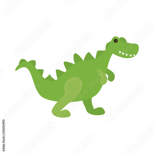 cute rex baby toy isolated icon