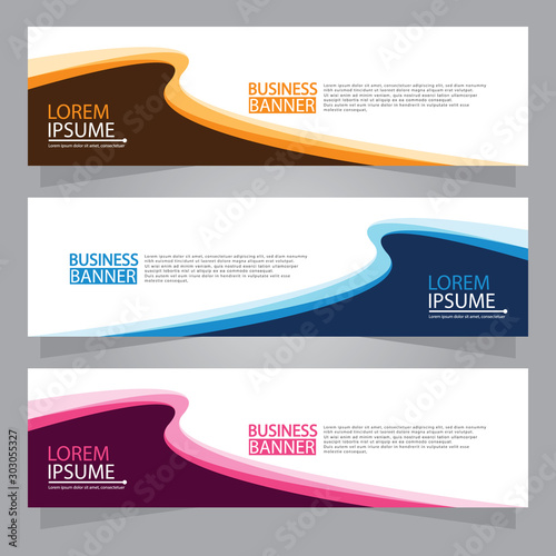 Vector abstract design web banner template. Web Design Elements - Header Design. Abstract geometric web banner template on grey background.Modern banner.