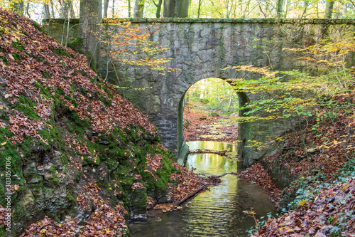 Herbstwanderung im Extertal auf dem Patensteig. Der Weg führt entlang des Siekbach und Rickbach. Der Wanderweg ist im Naturpark Teutoburgerwald und Eggegebirge. photo