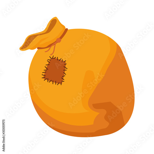 yellow bag icon, colorful design