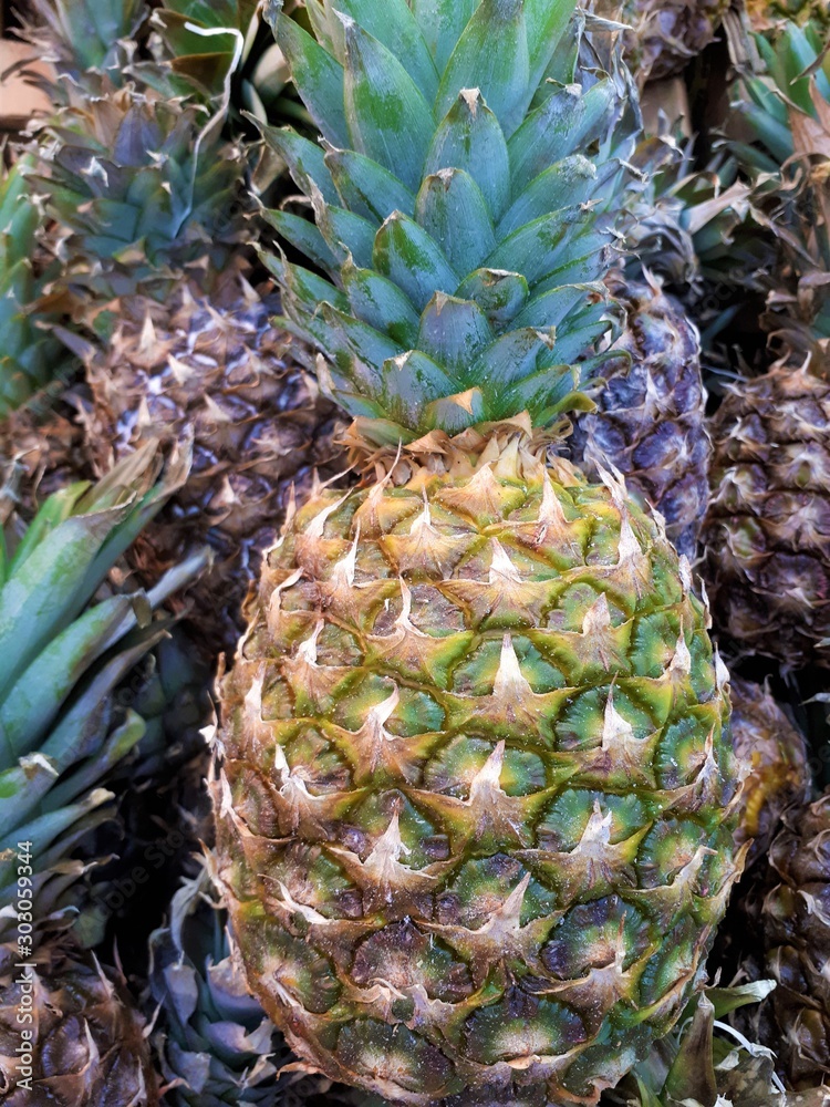 pineapple at the market pineapple at the market