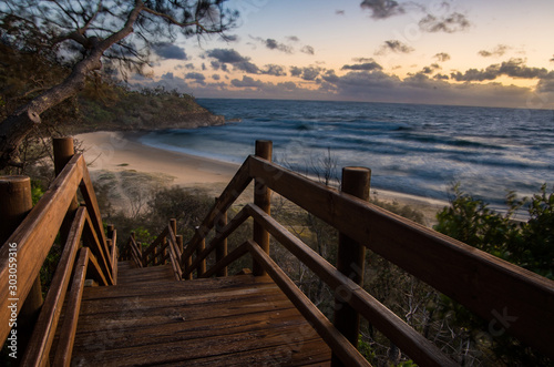 Wooden Stairs leading to the beach