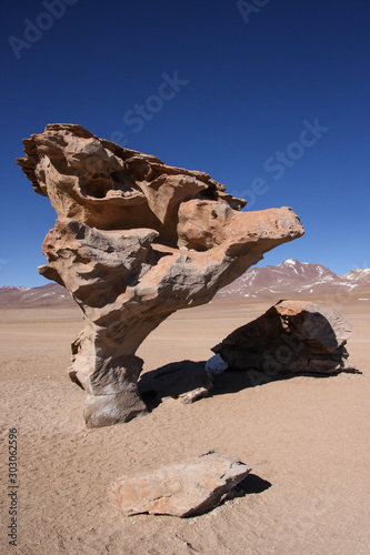 Arbol de Piedra (Stone Tree) in Salvador Dali Desert, Bolivia.