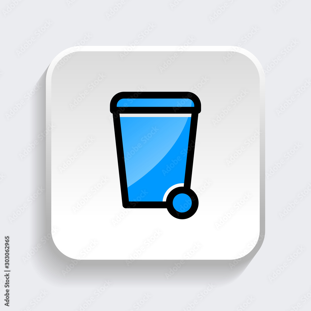 Trash icon. symbol of delete or remove with trendy filled line style icon for web site design, logo, app, UI isolated on white background. vector illustration eps 10 Trash icon. symbol of delete or remove with trendy filled line style icon for web site design, logo, app, UI isolated on white background. vector illustration eps 10