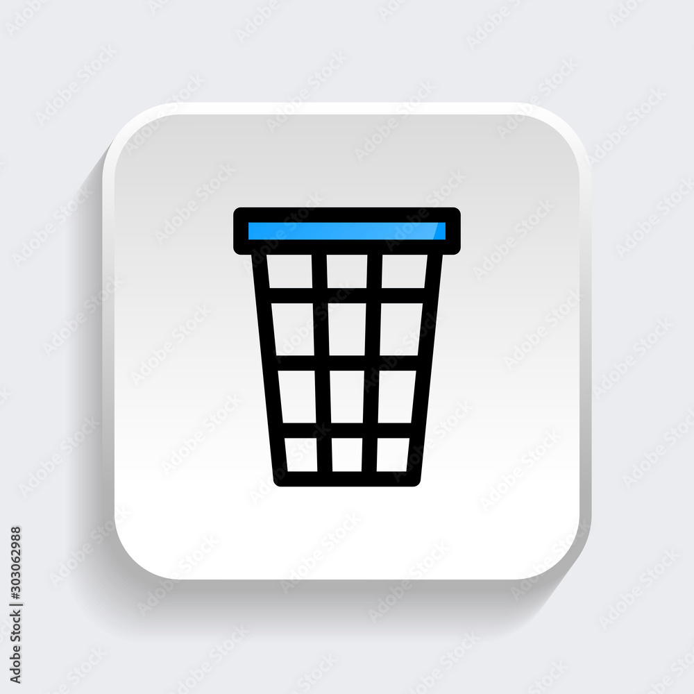 Trash icon. symbol of delete or remove with trendy filled line style icon for web site design, logo, app, UI isolated on white background. vector illustration eps 10 Trash icon. symbol of delete or remove with trendy filled line style icon for web site design, logo, app, UI isolated on white background. vector illustration eps 10