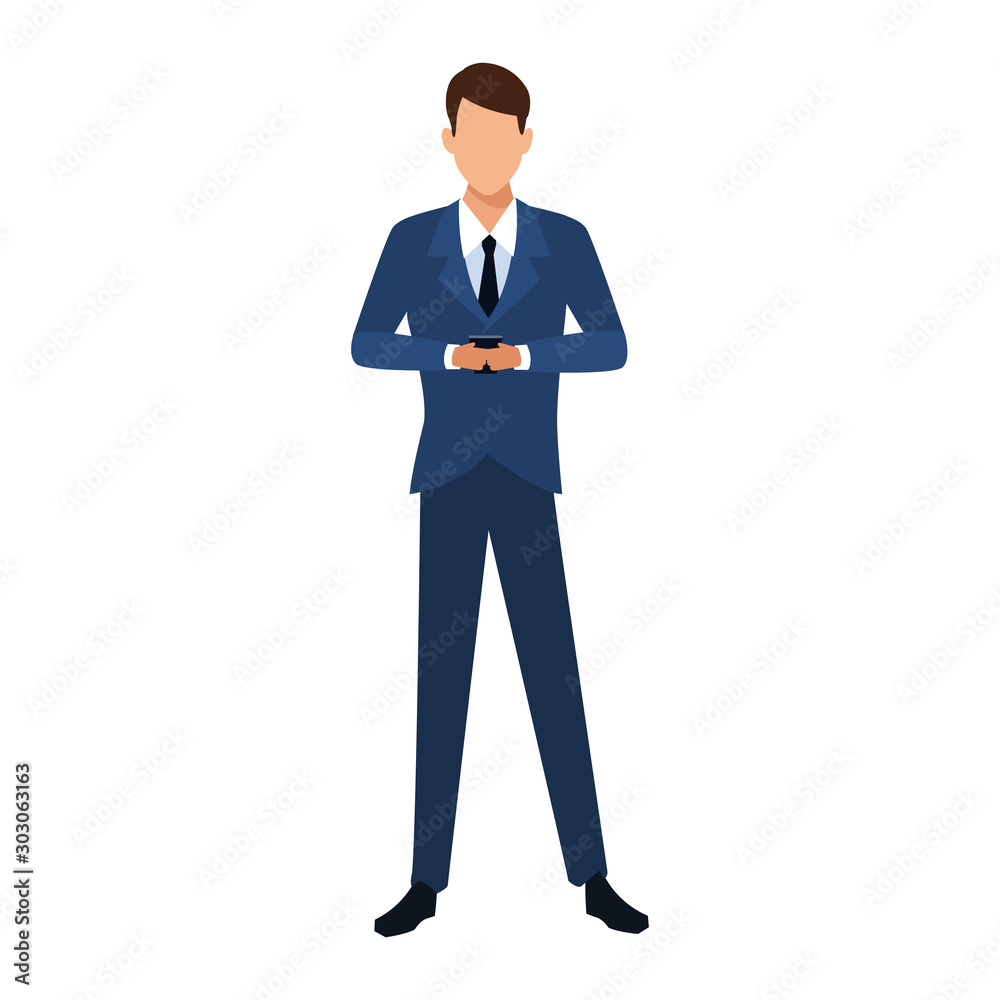 Businessman avatar vector design