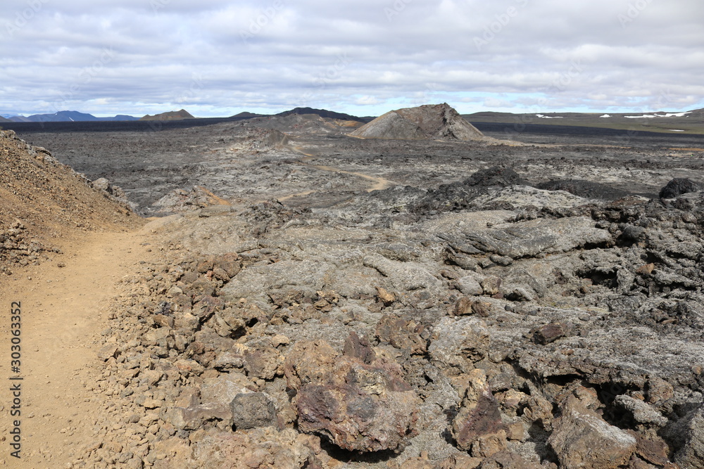 Trail through lava