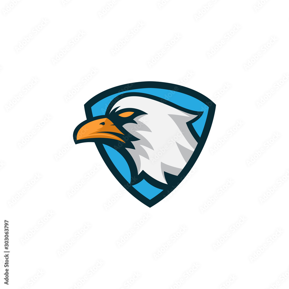 Fototapeta eagle logo vector illustration design