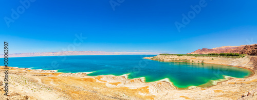 Tableau sur toile Dead Sea with Saline Deposits