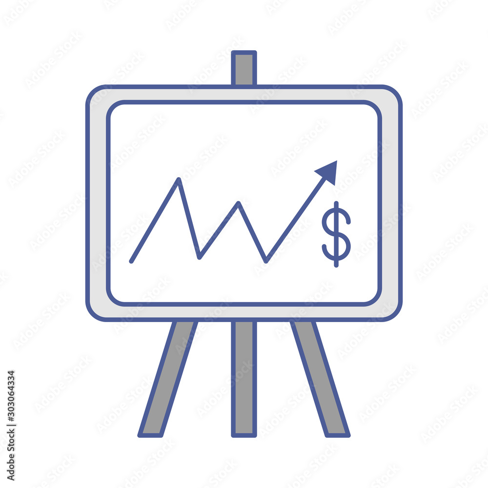 paperboard training with statistics arrow