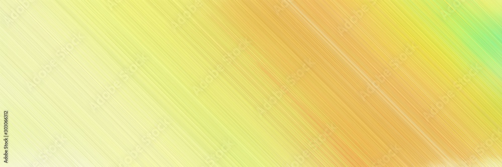 Obraz premium abstract colorful horizontal advertising banner background with diagonal lines and khaki, pale golden rod and light green colors and space for text and image