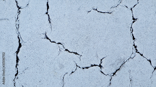 View of Cracked White Wall Texture