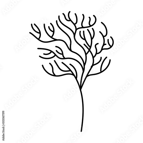 dry tree plant autumn icon
